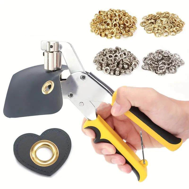 便携式打扣器手动打孔喷绘布10mm气眼X展架打孔钳工具黄色扣眼机