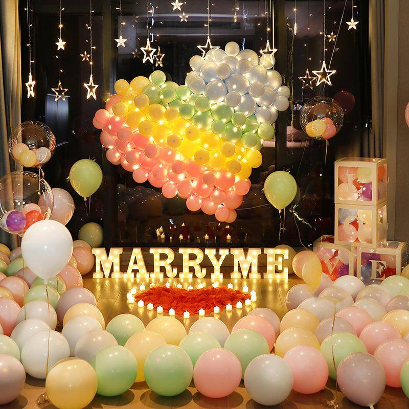 七夕情人节marryme套装字母灯室内婚表白佐致（收布置饰求道具装