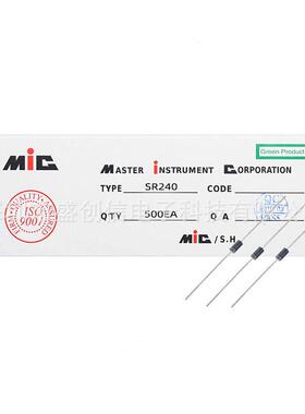 SR250/SR24数0D2022+O-15封装直件插肖特基二极4管参2A50V/0V