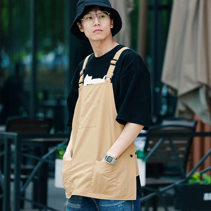 围裙罩衣印字logo餐饮专用宠物咖啡厅理发师服务员工作服男女工装