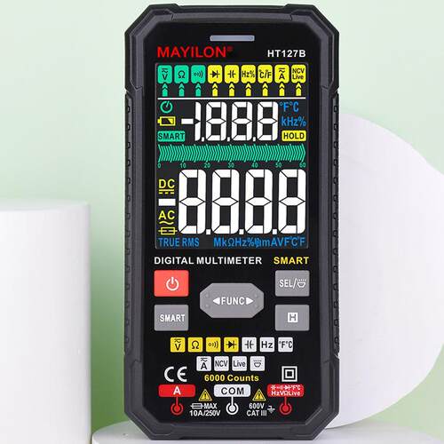 麦仪龙新款智能数字万用表HT127A /HT127B数显精准精准测量