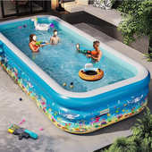 充气游泳池家用儿童成人戏水池大型户外农村庭院折叠宝宝泡澡桶