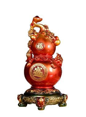 五福临门葫芦摆件家居客厅入户玄关电视柜工艺品乔迁新居礼物中式