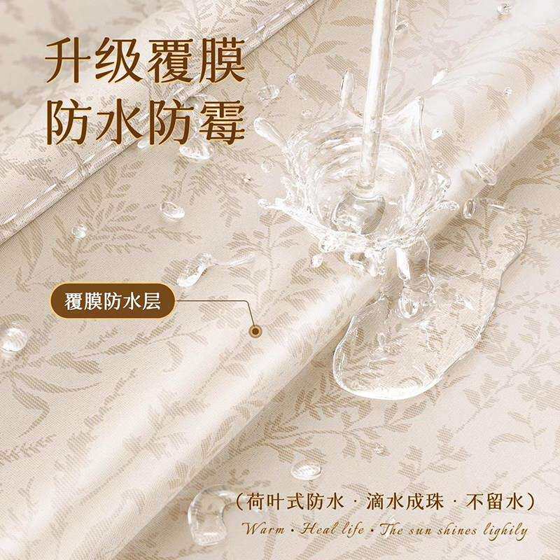 三吸盘叠杆防免打yzyxp#26孔遮帘水浴帘浴室隔断帘卫挡生间淋浴折