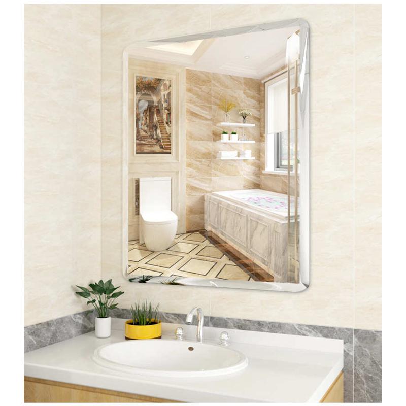 浴室家用化妆粘镜子换衣等身卧室墙面贴玻璃贴片全身镜贴墙柜门自