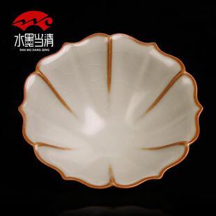 台湾柏韵开片汝窑茶杯主人杯豆黄金丝天青色可养手工单杯陶瓷茶具
