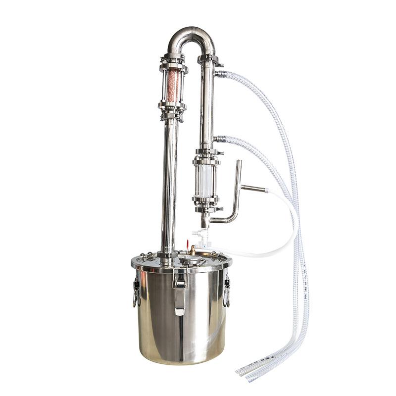 家用一体式自动精油纯露提取机蒸馏水机玫瑰薰衣草澳洲茶树蒸馏器