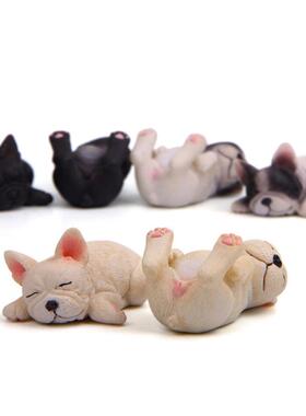 萌款睡不醒系列法国斗牛犬模型趴款躺款手办diy冰箱贴公仔磁力贴