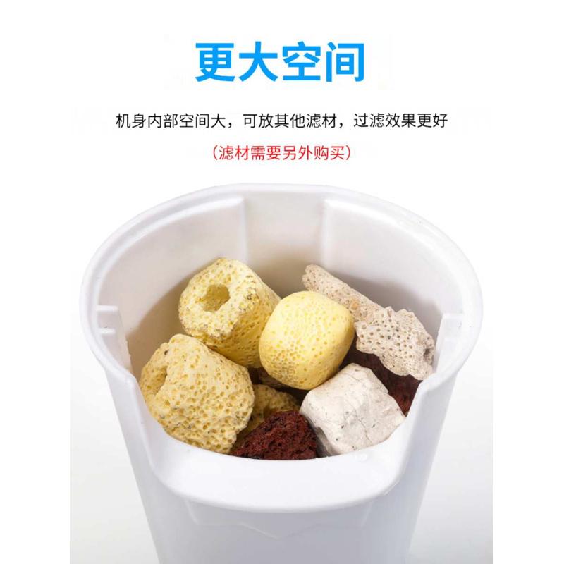 水粪龟滤吸净水乌龟过滤器带箱龟养低底水循环缸家用水位免换水泵