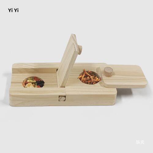 Wooden Foraging Toys Small Animals Hidden Snacks1