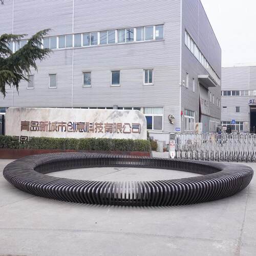 户外切片座椅不锈钢异形坐凳大型商场景观艺术休闲广场公园凳