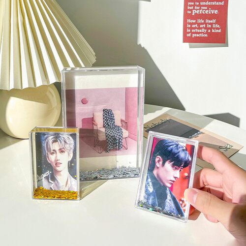 Acrylic flowing sand photo frame decorative ornament DIY dec