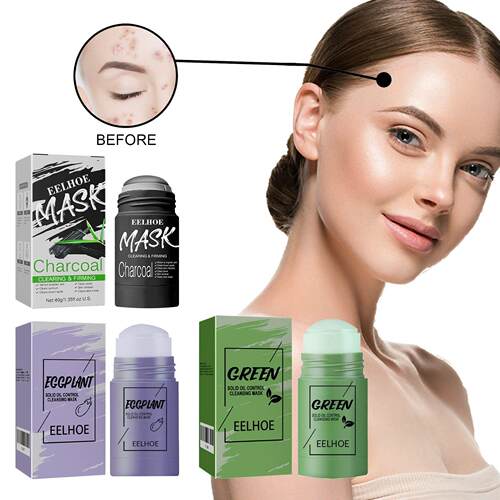 EELHOE Green Tea and Eggplant Solid Face Mask - A Deep Clean