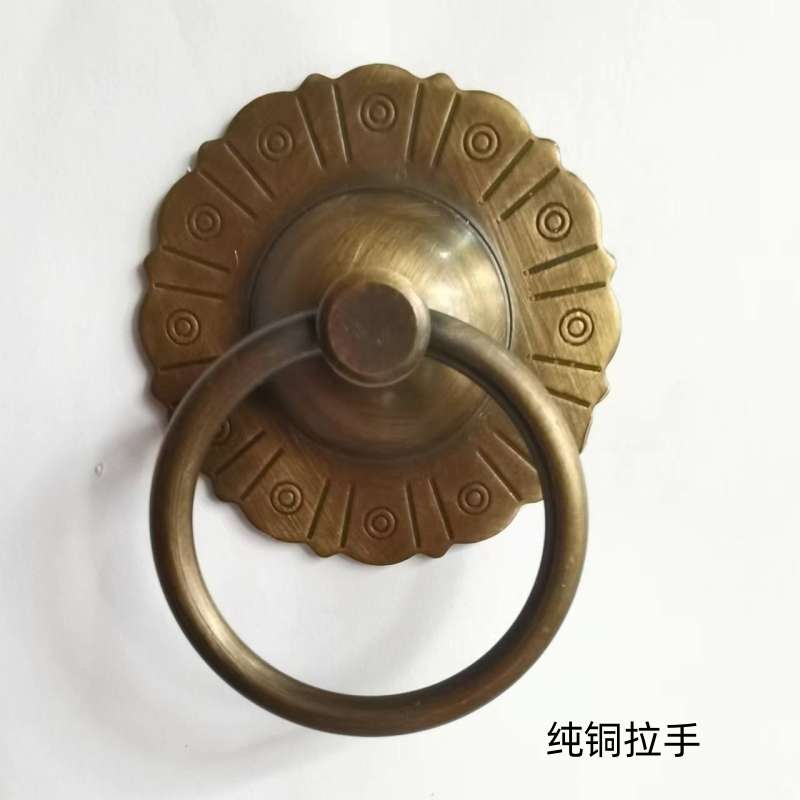 中式木大门仿古纯铜拉手拉环黄铜内外双面对装单装门环门钹配件
