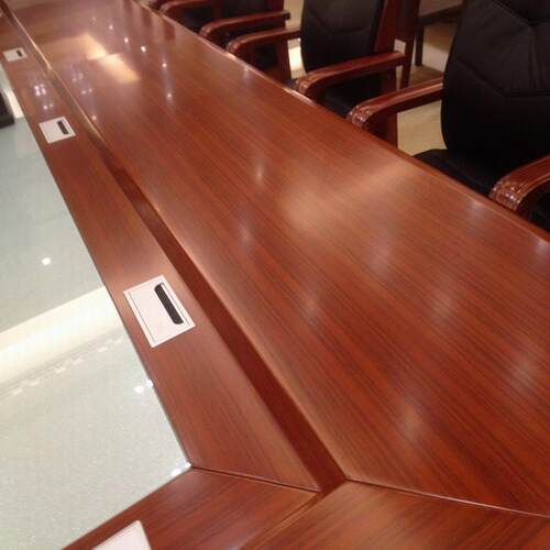 烤漆实木皮会议桌大型板式条形长桌椅组合简约现代油漆办公室高端