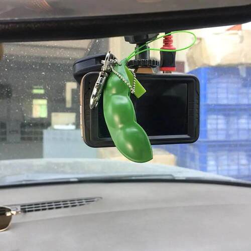 Portable Squeeze Bean Toy Relieve Sensory Fidget Toys Keycha