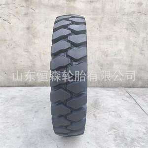 特莱斯900-20 1000-20半实心挖机轮胎 750-20防夹石越野工程轮胎