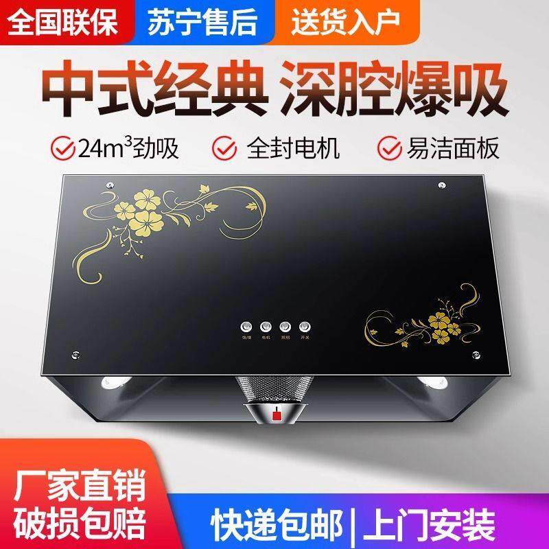 帝义老款中式抽油烟机顶吸小型单灶公寓出租房家用厨房大吸力盖布
