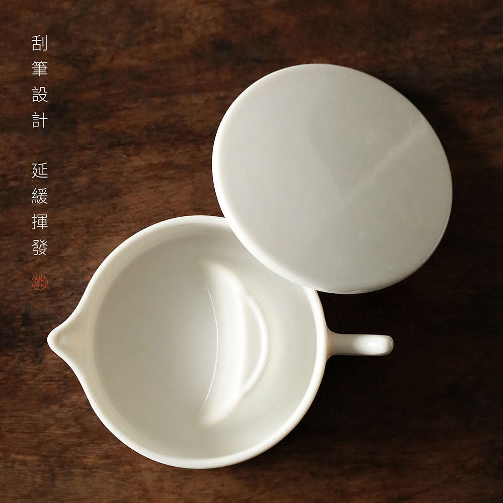 问心堂白墨盒带盖初学书法专用毛笔笔掭笔搁墨汁存放墨碟防干墨池