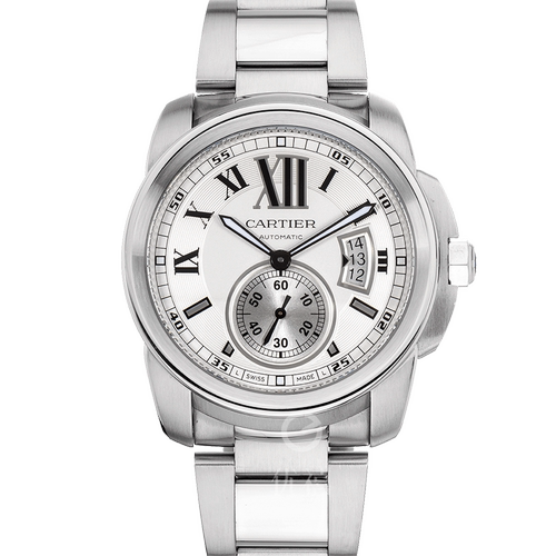 [9.8新]卡地亚卡历博系列精钢自动机械手表男W7100015