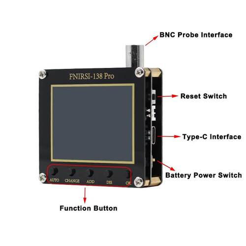 FNIRSI138Pro手持示波器DSO138升级版可测市电汽修家电维修