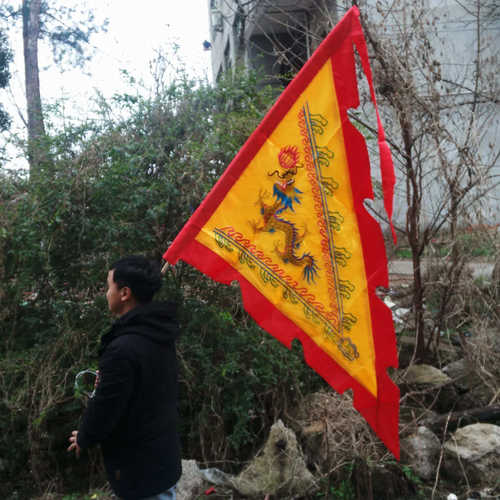 刺绣三角舞龙.三角旗双面米 5龙旗双面大号 龙舟旗帜三角1龙旗/