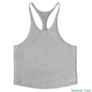 Stringer Tank Top Cotton Gym Men Vest男工字背心细带棉 Back
