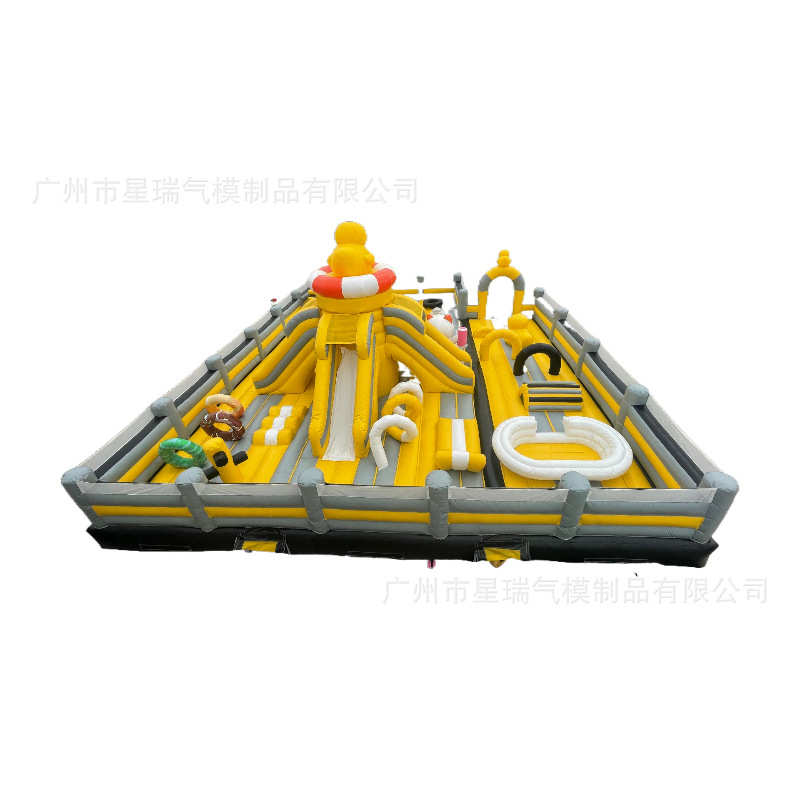 大型蹦床蹦室外 儿童充气充气城堡鸭充气城堡滑梯气冲大黄户外
