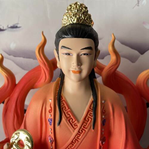 新款树脂九尾狐男狐女狐神像家用客厅供奉九公子九姑娘像体摆件
