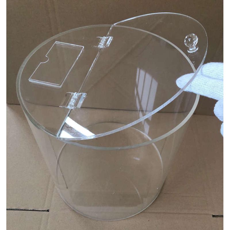 高透明圆柱形亚克力有机玻璃管法兰实验仪器真空箱过滤柱灯管定制