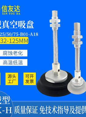 重载型吸盘 ZPX32-125HS/J25/50/75-B01-A18侧通 单层吸盘 机械手