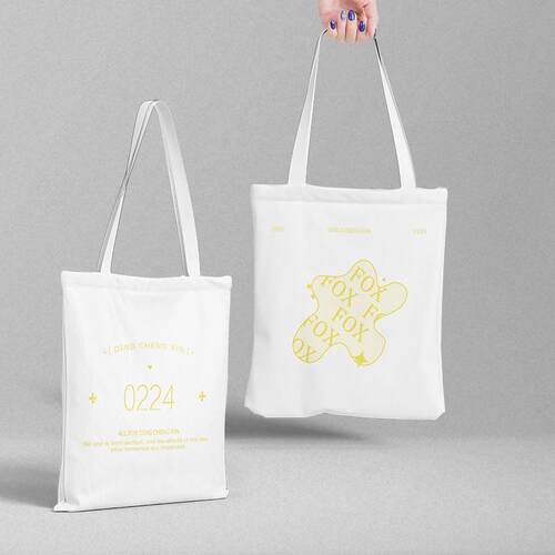 新款直销丁程鑫帆布袋 36x39cm 明星图案韩版单肩包手提购物袋补