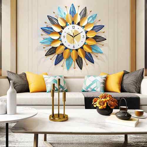 恋妆挂钟表艺客厅家用时尚创意卧室个性术静音挂装壁饰钟轻YSU现