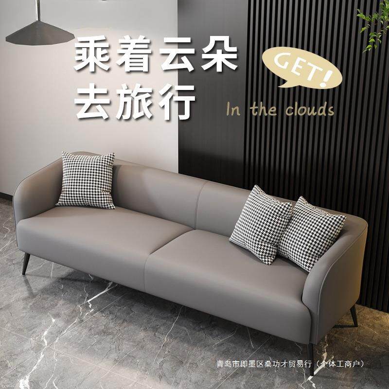 整装科技布皮艺沙发小户型北欧双人二三人位客厅出租房服装店网红