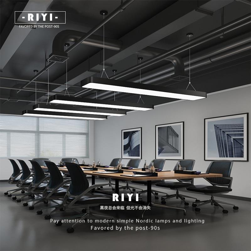 办公室会议吊灯led长条灯超亮现代简约吸顶灯长方形教室工程灯具