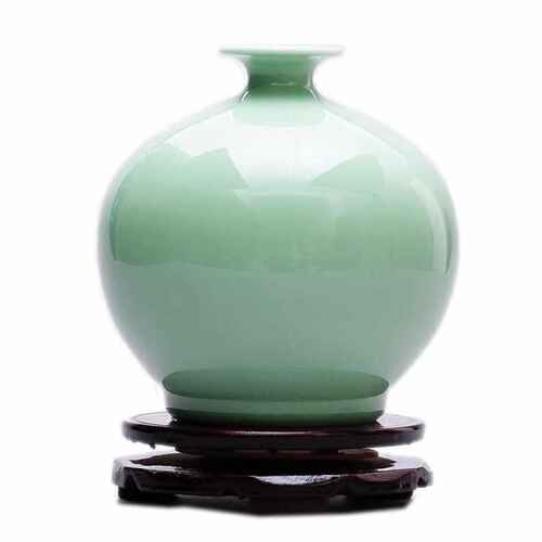 景德镇陶瓷器 影青釉仿古花瓶 中式复古客厅玄关装饰品工艺品航一