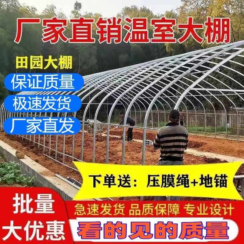 大棚钢管骨架蔬菜种植大棚养猪牛羊大棚养鸡棚养殖温室大棚全套