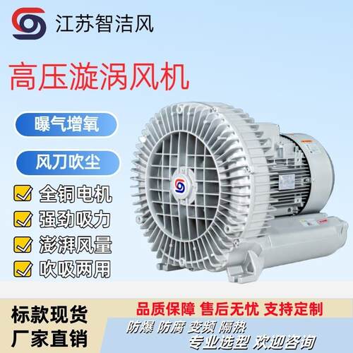 高压风机GRB-820H110单叶轮11KW鼓风机抽臭氧耐高温防腐漩涡风机