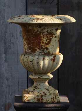 仿铸铁锈色酒杯花盆小尺寸可桌面款园艺杂货装饰摆件工艺品