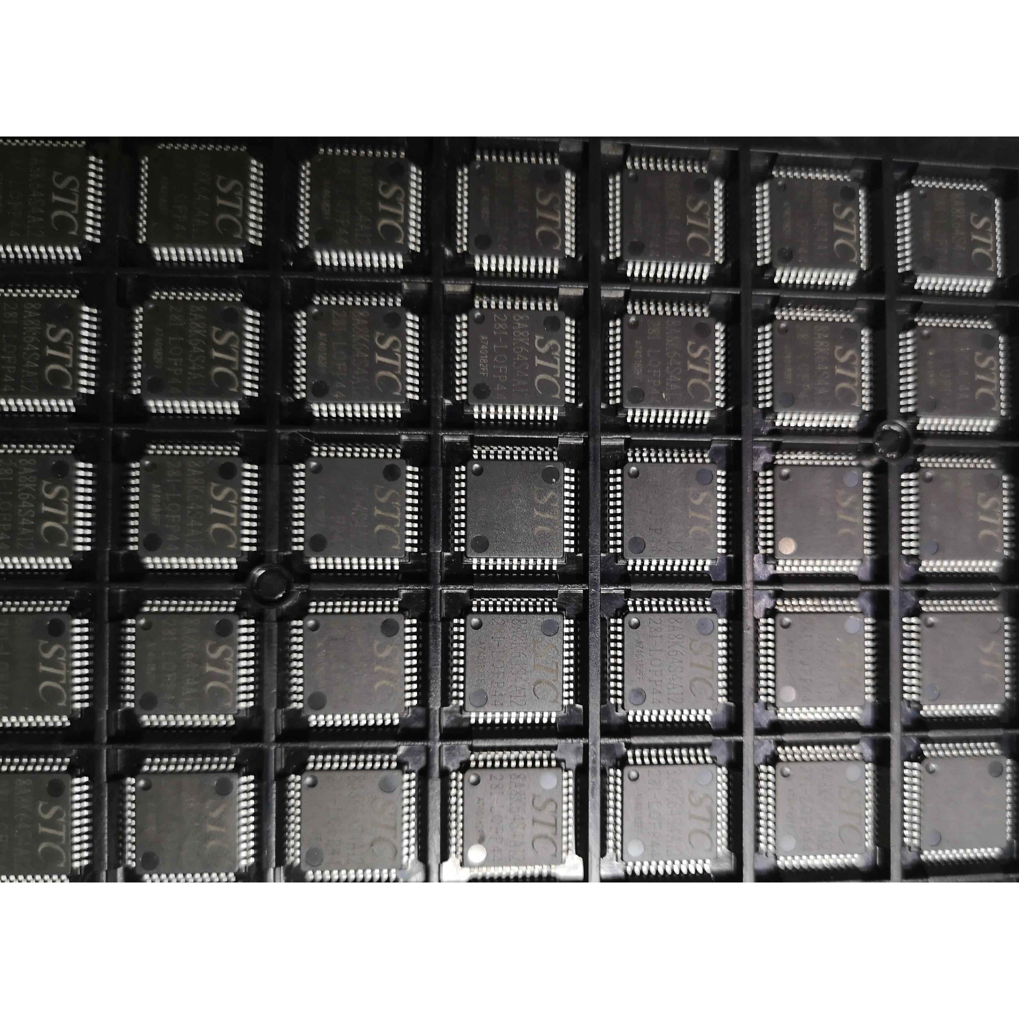 全新原装 STC8A8K64S4A12-28I LQFP44 单片机 贴片 IC芯片