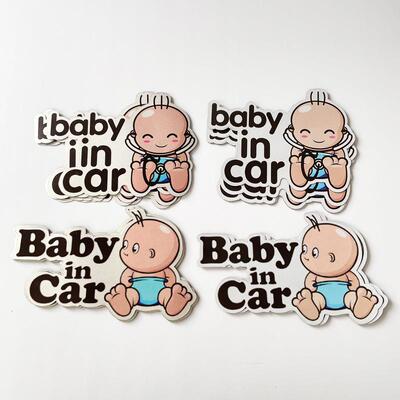 studentdriver反光磁贴制作磁性车身贴babyincar磁性车贴