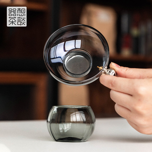 器想茶谈茶漏茶滤不锈钢茶水分离器玻璃泡茶过滤器茶隔滤网茶配件