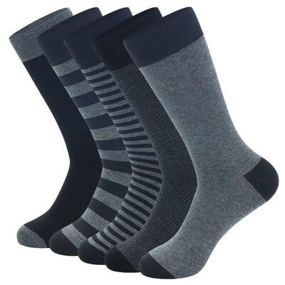 5 Pairs Large Size Fashion Business Men Dress Socks High Qua