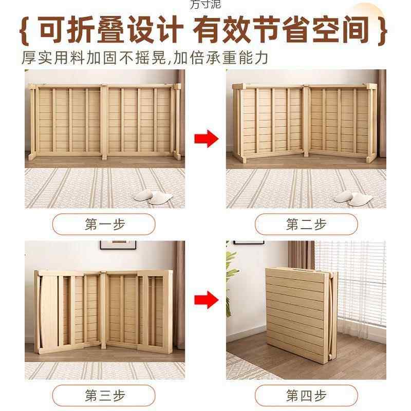 实木折叠床家用简易午人床单人PWW床办公室睡觉出租房经济型休床