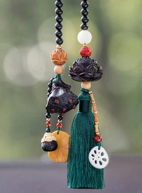 载汽车挂件车VQB内吊饰平后视镜莲级花流苏车高感车挂汽车内饰安