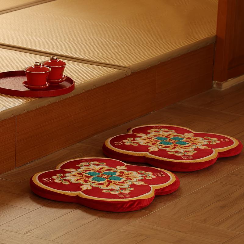 口结婚用品福大全喜敬娘茶跪垫结婚一对改敬酒婚礼婚庆新坐HMB垫