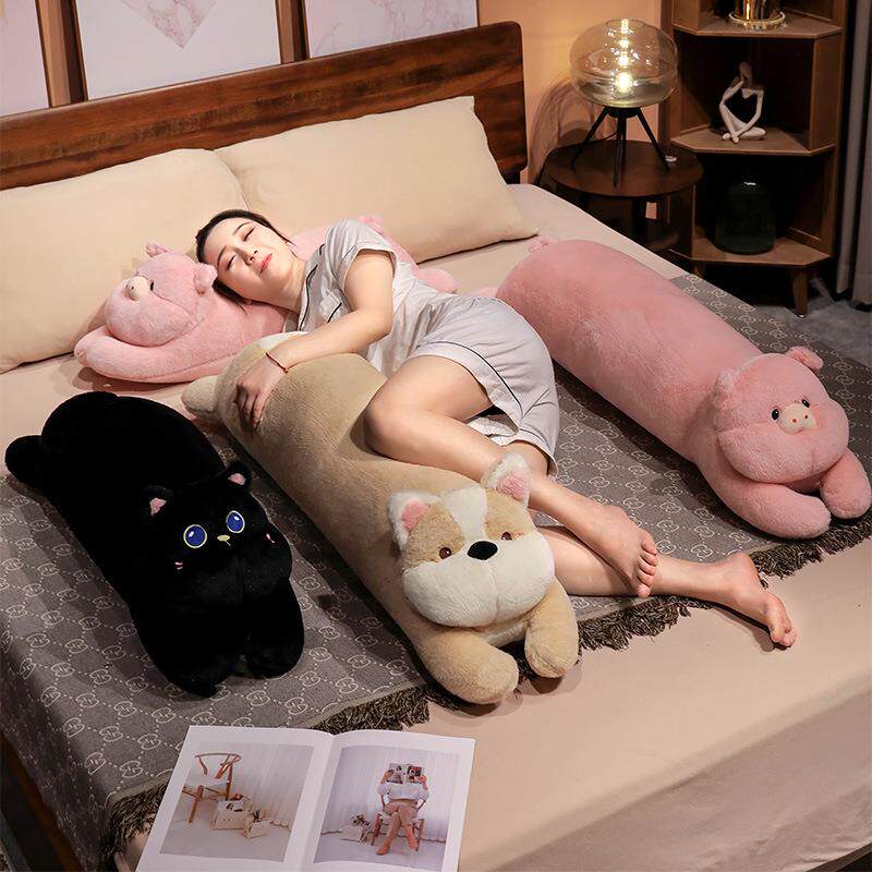 趴姿萌宠长条枕女生睡觉床上夹腿侧睡枕头可爱猫咪靠枕现货