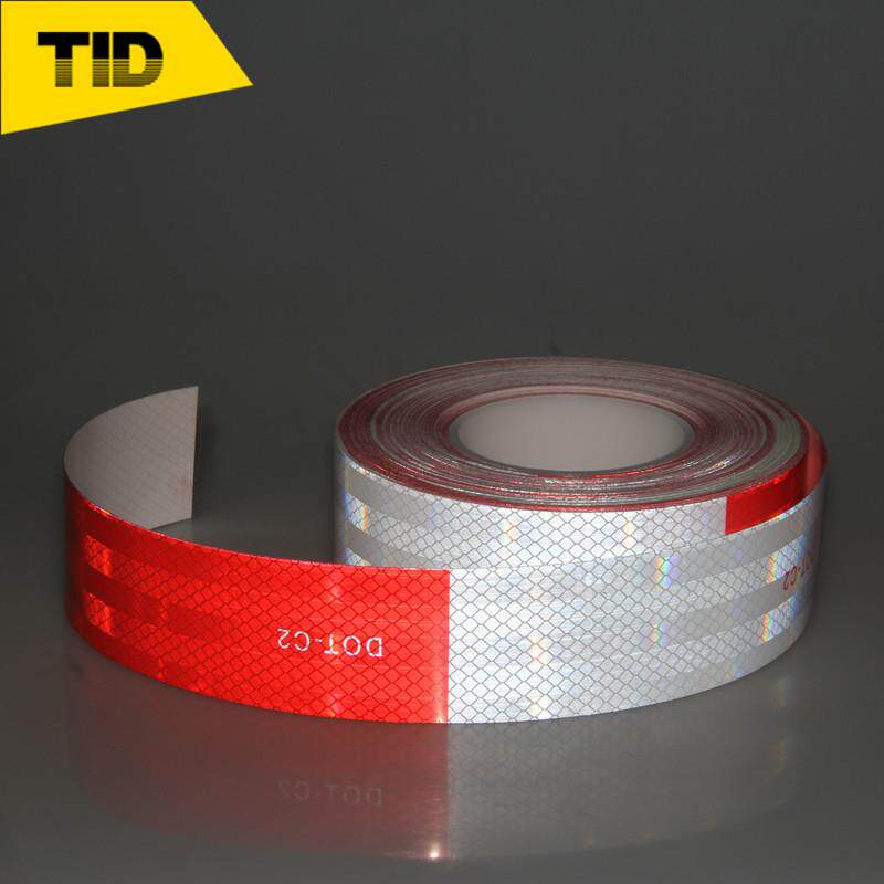 出口DTO-C2反光车红贴23货车标红白车身反光识安全警示白反光胶带