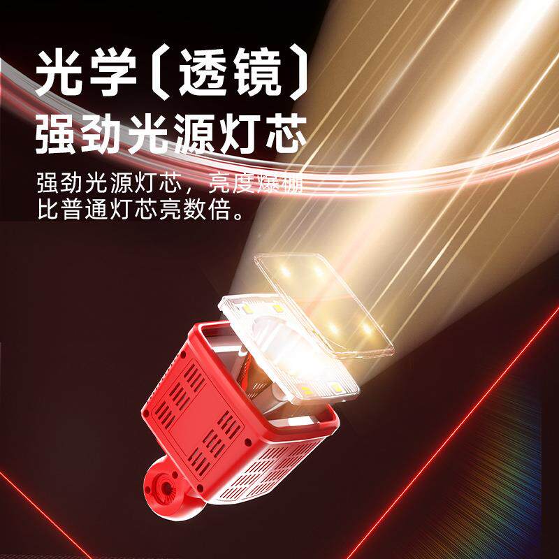 户外爆款远程强光led方探照灯 适用牧田米沃得伟工匠百得18V电池