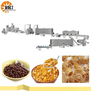 喷谷麦物CPU圈生产线品玉米片脆片即食双螺杆膨糖化机食级